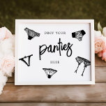 Drop Your Panties Modern Lingerie Bridal Shower Photo Print<br><div class="desc">Put up this fun photo print at your bridal shower!</div>