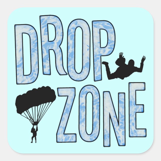 Drop Zone Square Sticker (Front)