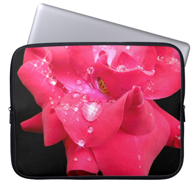 Droplets on petals Laptop Case (Front)