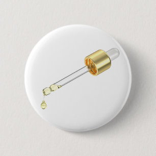Dropper pipette with yellow serum 2 inch round button
