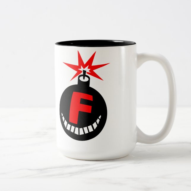 Droppin' F-Bombs Two-Tone Coffee Mug (Right)