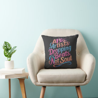 Dropping Beats Throw Pillow