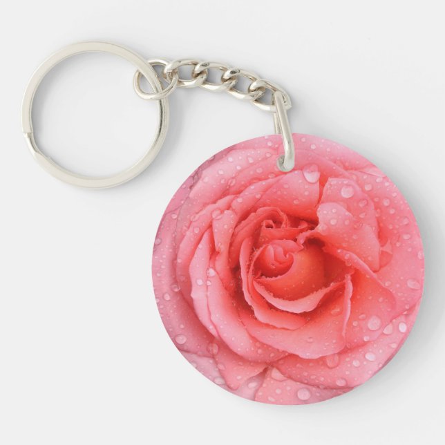 Drops d'eau rose romantique (Devant)