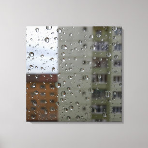 Drops of rain canvas print