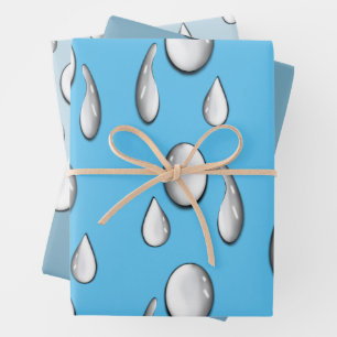Drops Ornament Wrapping Paper Sheet