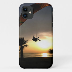 Dropzone At Dusk Adventure Paraglider Art iPhone 11 Case
