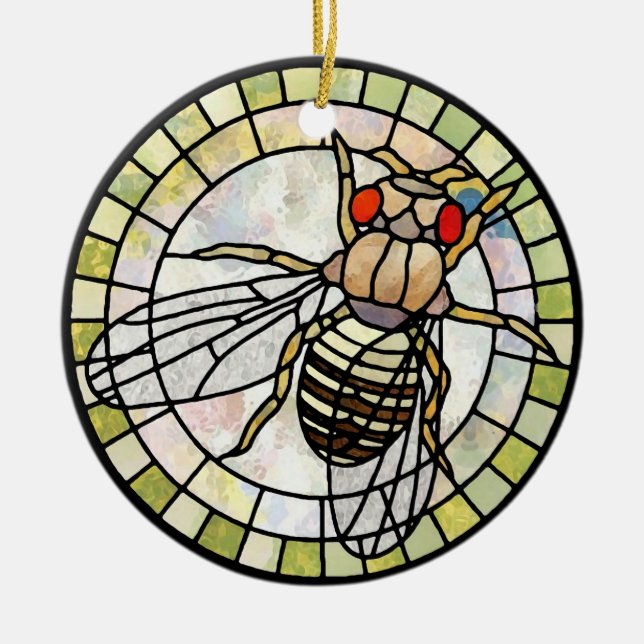 Drosophila Ceramic Ornament (Front)