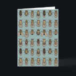 Drosophila Fruit Fly Genetics Card<br><div class="desc">Scientists,  biologists,  geneticists and student will love all the drosophila mutants illustrated in the pattern.</div>