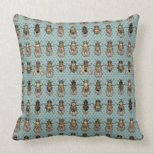 Drosophila Fruit Fly Genetics - mutants Throw Pillow