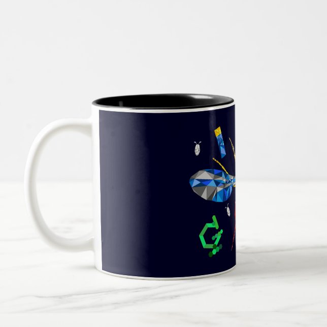Drosophila- Gem of Genetics Two-Tone Coffee Mug (Left)