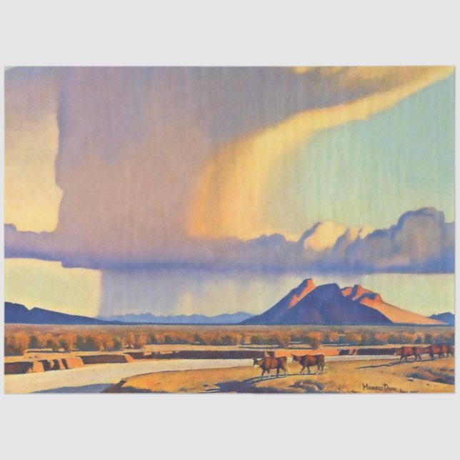 “Drought and Downpour” by Maynard Dixon Tissue Paper (Front)