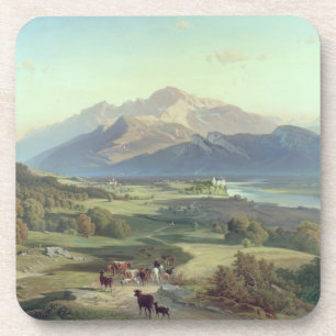 Drover on Horseback with his Cattle in a Mountaino Coaster