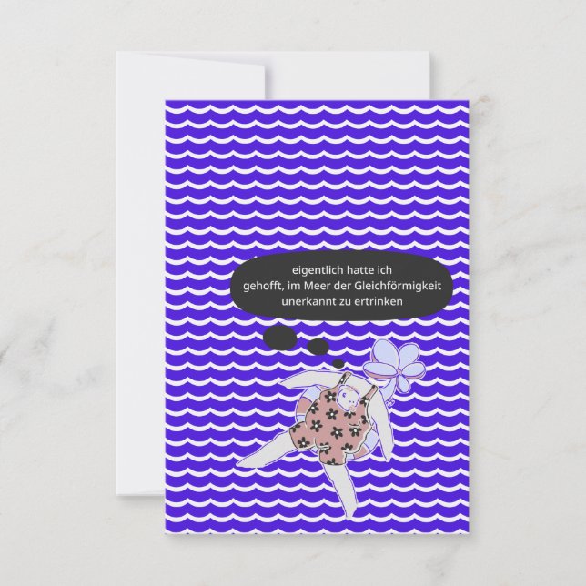 drown in the sea of uniformity thank you card (Front)