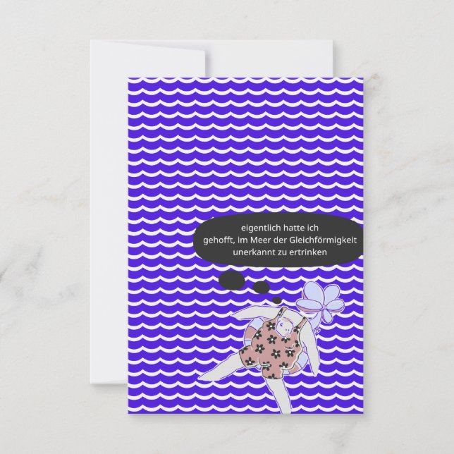 drown in the sea of uniformity thank you card (Front)