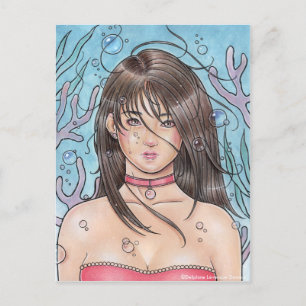 Drown Mermaid Postcard