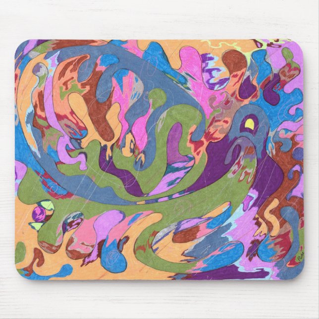 "Drowning" Abstract Art Mouse Pad (Front)