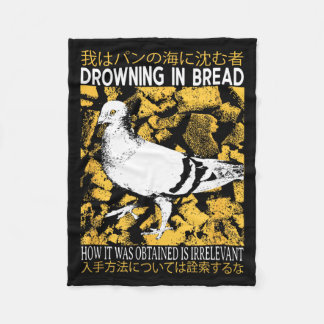 Drowning in Bread Pigeon Fleece Blanket