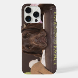 Drowsy Chocolate Lab With Toys iPhone 15 Pro Max Case