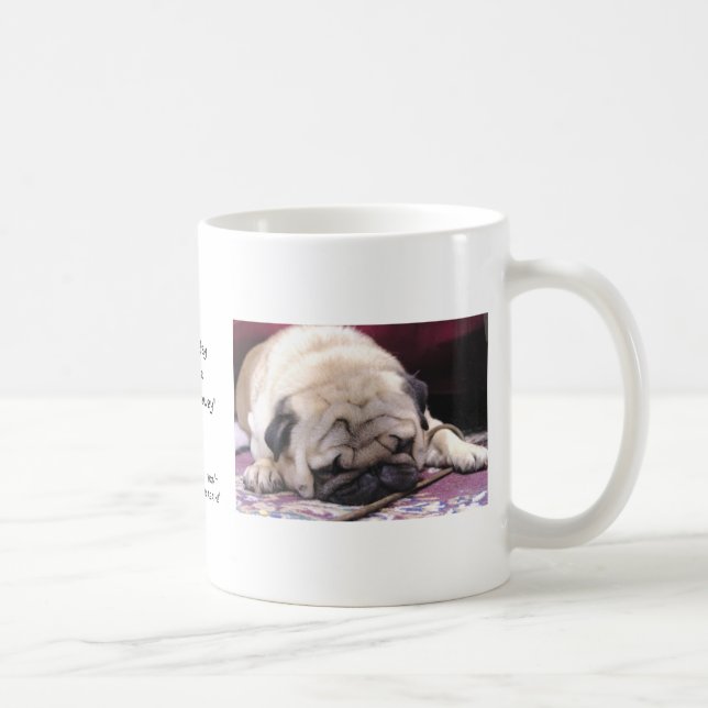 Drowsy Pug Coffee Mug (Right)