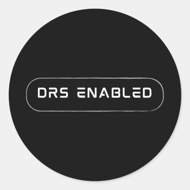 DRS enabled, formula 1 fans, f1 racing sport Classic Round Sticker (Front)