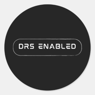DRS enabled, formula 1 fans, f1 racing sport Classic Round Sticker