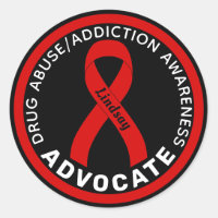 Drug Addiction Awareness Advocate Ribbon Black