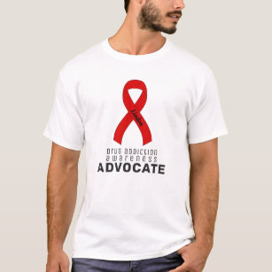Drug Addiction Awareness Ribbon White Men's T-Shirt