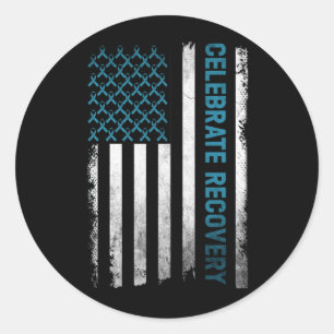 Drug Alcohol Addiction Recovery Celebrate Recovery Classic Round Sticker