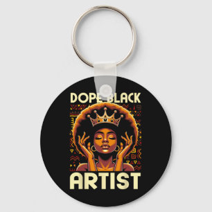 Drug Black Artist African American Art Teacher Afr Keychain