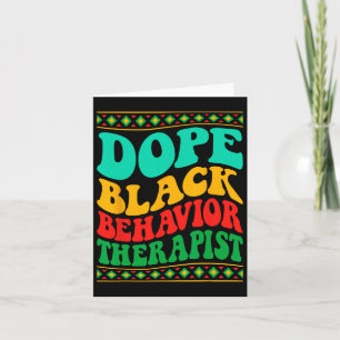 Drug Black Behaviour Therapist Black History Month Card