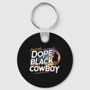 Drug Black Cowboy African Cowboy Black History Jun Keychain