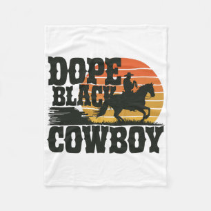 Drug Black Cowboy Melanin African Rodeo Black Hist Fleece Blanket