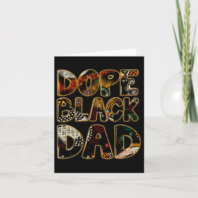 Drug Black Dad Black Fathers Day Problem Juneteent Card (Front)