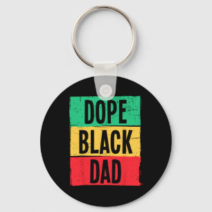 Drug Black Dad Father's Day Juneteenth History Mon Keychain