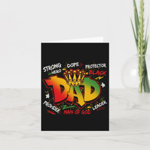 Drug Black Dad Juneteenth Father's Day Black King  Card