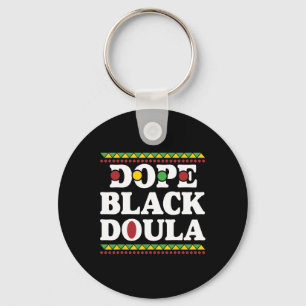 Drug Black Doula African American History Job Prof Keychain