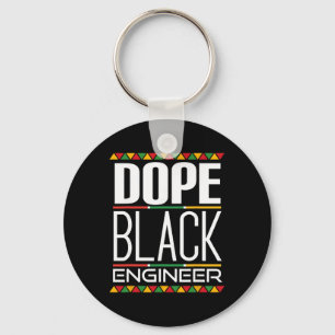 Drug Black Engineer Black History Month Keychain