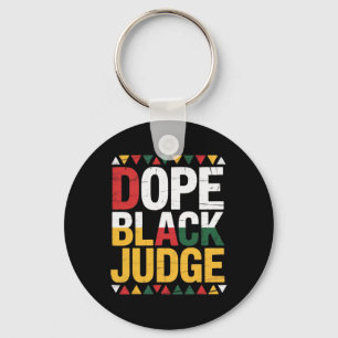 Drug Black Judge Black History Month Keychain