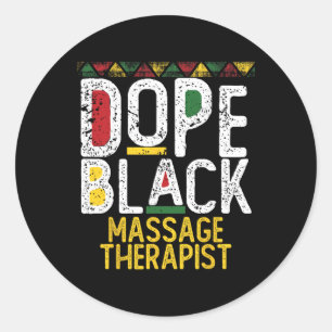 Drug Black Mage Therapist Black History Month  Classic Round Sticker