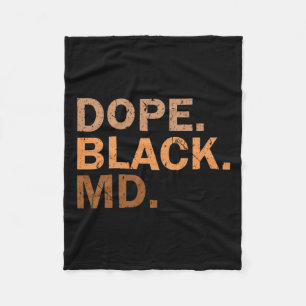 Drug Black Md Melanin Black Month African Medical  Fleece Blanket
