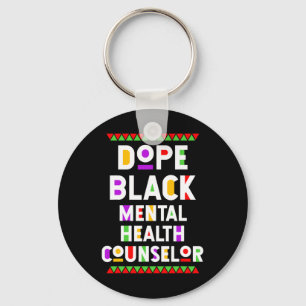 Drug Black Mental Health Counsellor African Americ Keychain