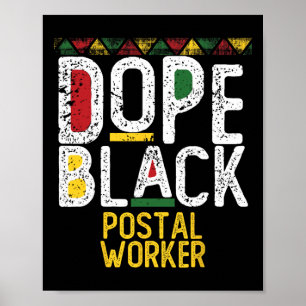 Drug Black Postal Worker Black History Month Poster