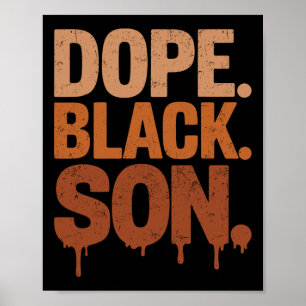 Drug Black Son Black History Month Juneteenth Kids Poster