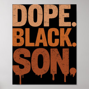 Drug Black Son Black History Month Juneteenth Kids Poster