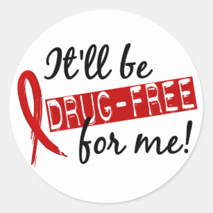 Drug Free For Me 2 Classic Round Sticker