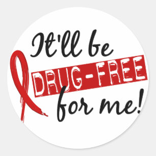 Drug Free For Me 2 Classic Round Sticker