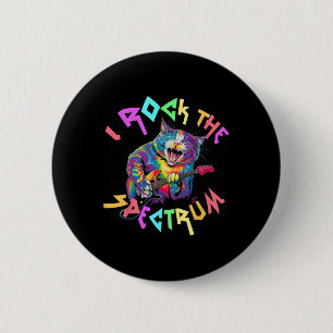 Drug I Rock The Spectrum Autism Dad Peace Love Kin 2 Inch Round Button