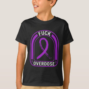 Drug Overdose Awareness Addiction Ribbon Tee