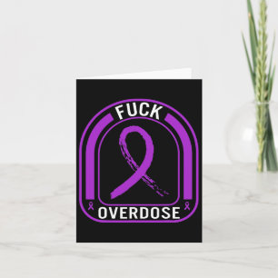 Drug Overdose Awareness Addiction Ribbon Tee3  Card