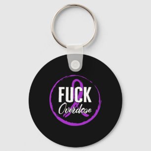 Drug Overdose Awareness August Overdose Ribbon Dru Keychain